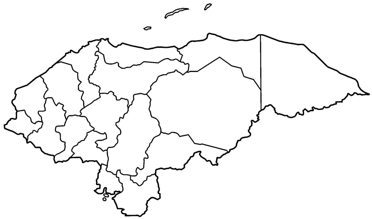 harta e zbrazët harta e Honduras