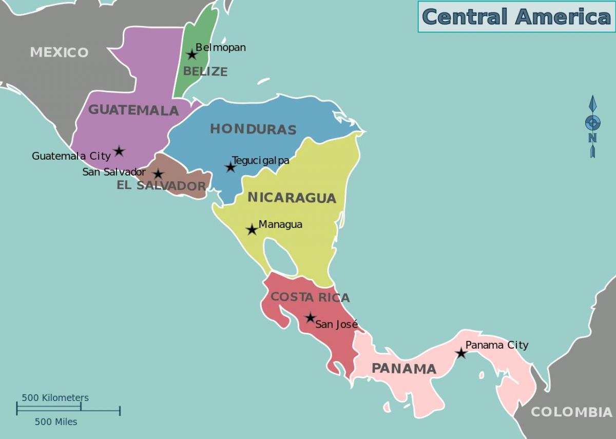 harta e Honduras hartë amerikën qendrore