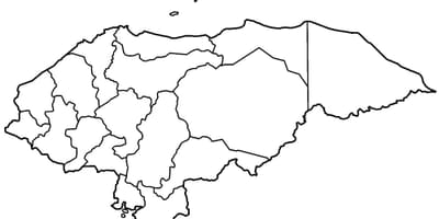 Harta e zbrazët harta e Honduras