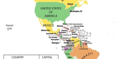 Harta e Honduras amerikën e jugut