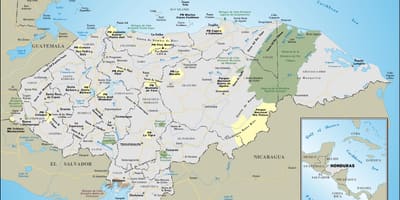 Një hartë e Hondurasit 