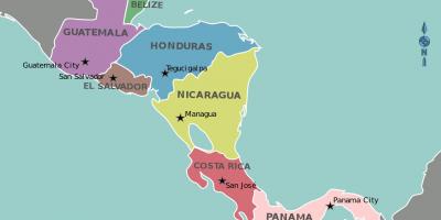 Harta e Honduras hartë amerikën qendrore