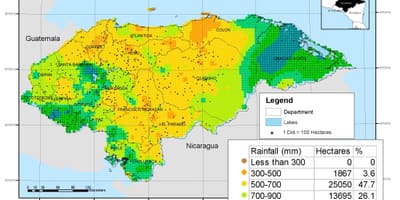 Harta e Honduras klimës