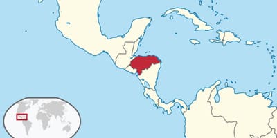 Harta e Honduras kontinent