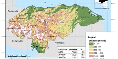Harta e Honduras lartësi