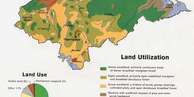 Harta e Honduras malet
