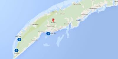 Harta e Honduras dhe roatan